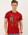 Shop Men's Red Organic Cotton Half Sleeves T-Shirt-Front
