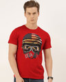 Shop Men's Red Organic Cotton Half Sleeves T-Shirt-Front