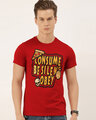 Shop Men's Red Organic Cotton Half Sleeves T-Shirt-Front