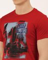 Shop Men's Red Organic Cotton Half Sleeves T-Shirt