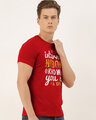 Shop Men's Red Organic Cotton Half Sleeves T-Shirt