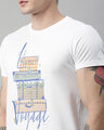 Shop Comfort Fit Active Printed T-Shirt In Navy Blue