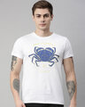 Shop Comfort Fit Active Printed T-Shirt in White-Cotton Rich-Front