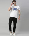 Shop Comfort Fit Active Printed T-Shirt in White-Cotton Rich-Full