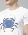 Shop Comfort Fit Active Printed T-Shirt in White-Cotton Rich