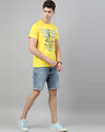 Shop Men's Yellow Organic Cotton Half Sleeves T-Shirt-Full