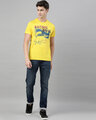Shop Men's Yellow Organic Cotton Half Sleeves T-Shirt-Full