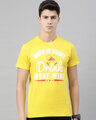 Shop Men's Yellow Organic Cotton Half Sleeves T-Shirt-Front