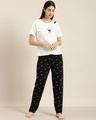 Shop Black Graphic Pyjamas3