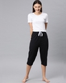 Shop Black Solid Capri