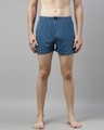 Shop Blue Checked Boxer-Front