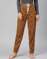 Shop Brown Graphic Pyjamas-Front