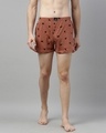 Shop Brown Printed Boxer-Front