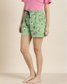 Shop Women's Green Graphic Print Shorts-Design