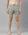 Shop Grey Printed Boxer-Front