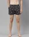 Shop Grey Printed Boxer-Front