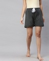 Shop Grey Solid Shorts-Front