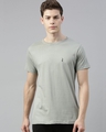 Shop Grey Solid T Shirt-Front