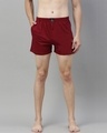 Shop Maroon Solid Boxer-Front