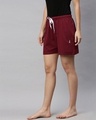 Shop Women's Maroon Mid-Rise Shorts-Design