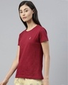 Shop Maroon Solid T Shirt-Design