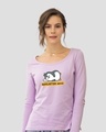 Shop Quarantine Mood Scoop Neck Full Sleeve T-Shirt-Front