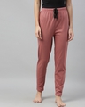 Shop Pink Solid Trackpants-Front