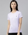 Shop Purple Solid T Shirt-Front