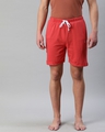 Shop Red Solid Shorts-Front