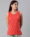 Shop Red Solid T Shirt-Front