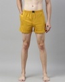 Shop Yellow Solid Boxer-Front
