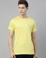 Shop Yellow Solid T Shirt-Front