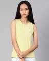 Shop Yellow Solid T Shirt-Front
