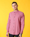 Shop Quartz Pink Slim Fit Shirt-Front