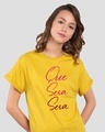 Shop Que Sera Sera Boyfriend T-Shirt-Front