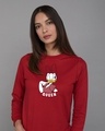 Shop Queen Daisy Fleece Light Sweatshirt (DL)-Front