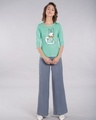 Shop Queen Daisy Round Neck 3/4th Sleeve T-Shirt (DL)-Design