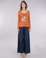 Shop Queen Daisy Scoop Neck Full Sleeve T-Shirt (DL)-Design