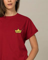 Shop Queen Pocket Print Boyfriend T-Shirt-Front