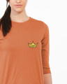 Shop Queen Pocket Print Round Neck 3/4th Sleeve T-Shirt-Front