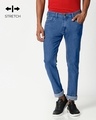 Shop Quilt Blue Mid Rise Stretchable Men's Jeans-Front