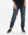 Shop Racer Blue Denim Joggers-Front