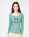 Shop Radiate Positivity Scoop Neck Full Sleeve T-Shirt (DL)-Front