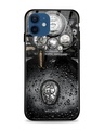Shop Rain on Bullet Printed Designer Glass Back Case for iPhone 12 Mini (Shock Proof, Lightweight)-Front