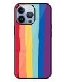 Shop Rainbow Genuine Liquid Premium Glass Case for Apple Iphone 13 Pro Max(Shock Proof,Scratch Resistant)-Front