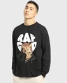 Shop Men's Black Rap God Graphic Printed Oversized T-shirt-Front