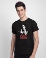Shop Men's Black Rap God Shadow Graphic Printed T-shirt-Front