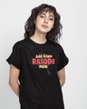 Shop Rasode Mein Boyfriend T-Shirt Black-Front