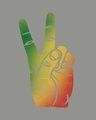 Shop Rasta Peace Hand Half Sleeve T-Shirt