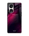 Shop Razor Black Premium Glass Case for Oppo Reno8T 5G (Shock Proof, Scratch Resistant)-Front